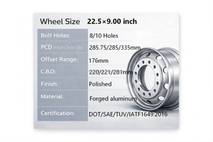 Ruedas de Camión de Aleación de Aluminio de Alta Resistencia 22.5x9.0 Suministradas a FAW por Tiempo Prolongado - Product Image 5
