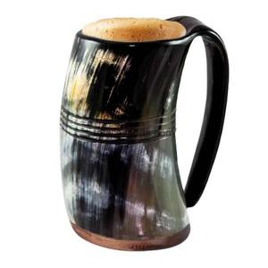 Hecho a mano vikingo artesanía religiosa cuerno de búfalo Natural taza de cerveza artesanía recuerdo bebedero - Product Image 6