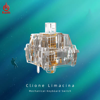 Vollständig transparenter Kailh Clione Limacina Linear Switch mit 38gf leichter Betätigungskraft für schlanke High-End-Bürotastaturen, OEM-kompatibel