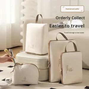 Bolsa <span class=keywords><strong>de</strong></span> almacenamiento <span class=keywords><strong>de</strong></span> <span class=keywords><strong>viaje</strong></span> BRM para equipaje, ropa, zapatos y ropa interior, organizador portátil para uso en viajes <span class=keywords><strong>de</strong></span> negocios, diseño moderno y sencillo - Product Image 5