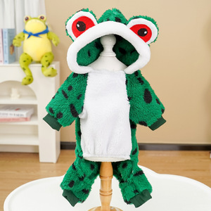 Frog Costume <b>Dog</b> <b>Coat</b> Four-Legged Green <b>Warm</b> Winter Clothes For Small <b>Dogs</b> Pet Apparel Animal Pattern Funny Style - Product Image 4