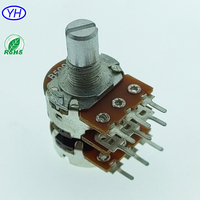 Amplificateur audio vidéo Custom16mm 10k 100k alpes RK163G alpha RV16 Potentiomètre simple 3 gangs