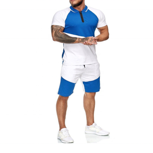Vente en gros fabricant pakistanais logo personnalisé T-Shirt ensemble court vêtements d'été décontracté blanc col haut de qualité supérieure coton homme Twin ensemble - Product Image 2