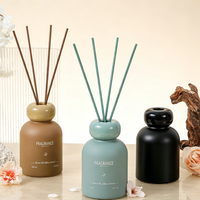 Expédition Rapide Diffuseur de Parfum Nordique en Céramique Bouteille Morandi Multicolore Bâtonnets en Fibre Assortis Marque Privée pour Projets Hôteliers