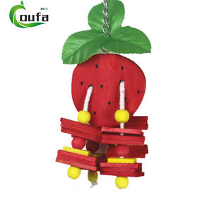 Nhà cung cấp chim gỗ bền chim nhai đồ chơi nhỏ đầy màu sắc loạt trái cây cho vẹt Vẹt Vẹt đu vật nuôi Vẹt - Product Image 6