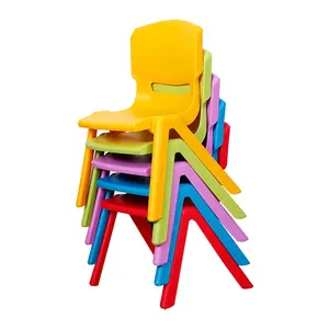 Silla de plástico de alta calidad para guardería, asientos apilables para aula escolar, muebles de guardería para niños de preescolar