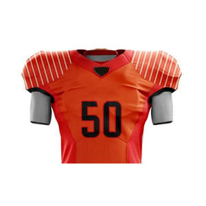 Uniforme de football américain personnalisé en gros, respirant, grande taille, à manches courtes, avec logo imprimé, 100 % coton - Product Image 4