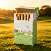 Étiquette de sac de golf personnalisée en bois durable avec support réglable pour tee de golf 20 mm, marqueur de boîte, logo personnalisé