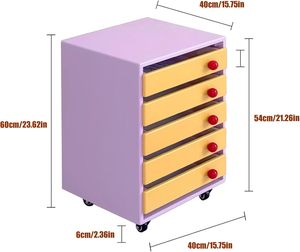 <span class=keywords><strong>Commode</strong></span> <span class=keywords><strong>de</strong></span> chambre à coucher moderne en pin massif violet, durable, à 5 tiroirs, <span class=keywords><strong>table</strong></span> <span class=keywords><strong>de</strong></span> <span class=keywords><strong>chevet</strong></span> design Dopamine avec poignées en acier - Product Image 2