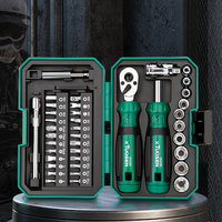 Juego de 40 Piezas de Destornilladores de Trinquete Multifunción, Juego de Herramientas de Acero Inoxidable de Alto Torque, Kit de Reparación Manual Profesional OEM para Bricolaje