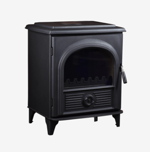 Estufa de Leña Independiente de Hierro Fundido de Estilo Contemporáneo Burn Energy con Puertas Laterales para Sala de Estar de Villa - Product Image 3