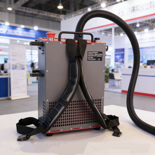 AccTek Portable Backpack Laser Cleaning Machine 100w 200w 300W Pulse Laser 45kg Rust Remover for Outdoor Field Work