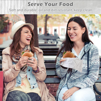Feuilles d'emballage alimentaire en OPP recyclables et isolées de qualité supérieure pour gâteaux, pizzas, sandwichs, pains, charcuteries, emballages à emporter, résistantes à la graisse, logo personnalisé