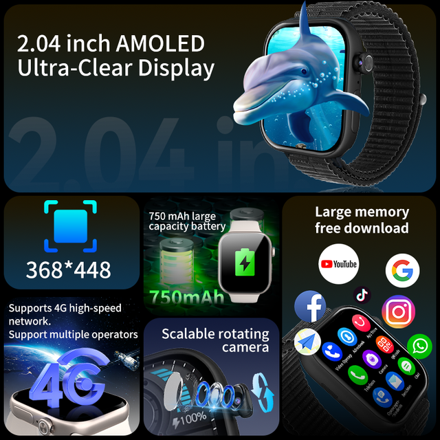 YQT S10PRO Top Quality Android 8.1 2g+16g Mobile Phone Smart Watch Boys and Girls Learning Children Smartwatch