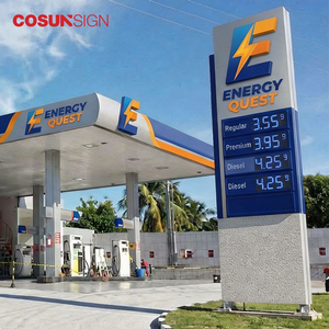 Affichage LED à 7 segments irréguliers pour prix du carburant, panneau numérique personnalisé pour station-service, étanche IP65, pour extérieur - Product Image 4