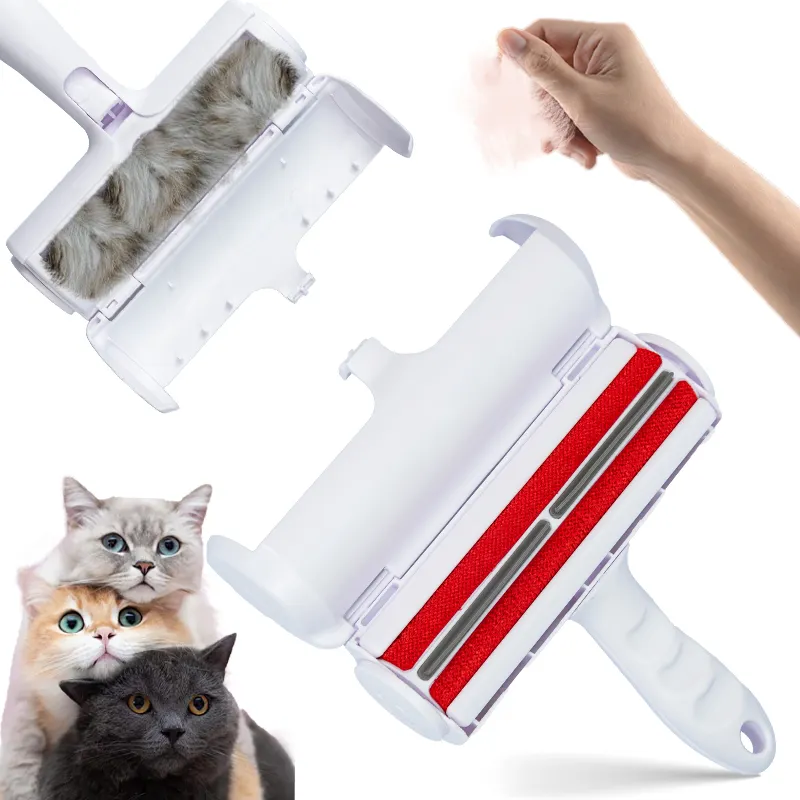 Logo personalizzato autopulente Chom riutilizzabile cane gatto Pet Pet spazzola Lint rullo per rimozione peli di pelliccia per animali domestici spazzola