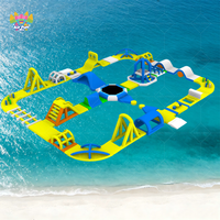 Parc aquatique gonflable en PVC commercial pour enfants - Utilisation intérieure/extérieure dans les parcs d'attractions et les écoles