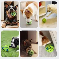 Bola con sonido rodante para mascotas, juguete interactivo para morder, para aliviar el dolor y morder los dientes, juguete para perros