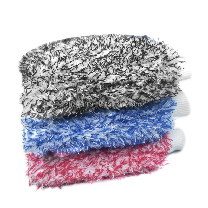 Microfiber Car Wash Mitt Microfibre Wash Glove Mitten Bath Brushes Sponges & Scrubbers for Car Cleaning
