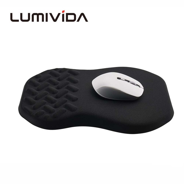 300x197x28mm Ergonomic Square Mouse Pad with Massage Wrist Rest Memory Foam Wrist Support Mousepad Mice Mat for Home Office Use