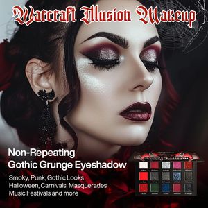 Palette de fards à paupières Halloween 15 couleurs, haute pigmentation, mat et scintillant, imperméable, maquillage professionnel pour le visage et le corps - Product Image 1