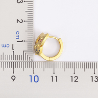 Pendientes de Aro con Forma de Búho, Bonitos y Elegantes, Chapados en Oro, con Circonita, para Mujer, Joyería con Dije Exquisito, Venta al por Mayor QIKU