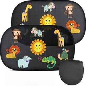 Protector Solar para Auto con Diseño de Dibujos Animados, Aislante del Calor, Adhesivos Estáticos, Ajuste Estándar, Pinduoduo, Éxito de Ventas, Marca <span class=keywords><strong>SHEIN</strong></span> - Product Image 3