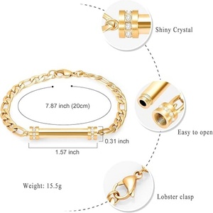 Bracelet urne en acier inoxydable pour cendres, bijou commémoratif, souvenir personnalisé, cadeau avec logo sur mesure - Product Image 4