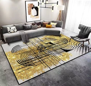 Gambar 3D ukuran besar Turki gaya Amerika karpet ruang tamu pola abstrak Nordik samping tempat tidur lembut Area Tatami karpet mandi dapur - Product Image 2
