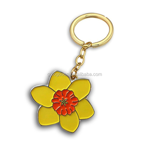 Móc Chìa Khóa Hoa Hướng Dương Tráng Men Sáng Móc Chìa Khóa Hoa Thủy Tiên Vàng Tráng Men Hợp Kim Kẽm Cho Bé Gái - Product Image 1