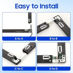 Nouveau cadre d'écran tactile infrarouge 1-120 pouces, panneau <span class=keywords><strong>IR</strong></span> 20 points USB Vert Armée 16:9 pour moniteur tactile/tableau blanc <span class=keywords><strong>de</strong></span> <span class=keywords><strong>la</strong></span> série professionnelle - Product Image 6