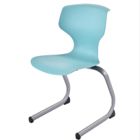 Chaise d'étude scolaire robuste en plastique moulé intégré, avec tube en acier épais, pour usage éducatif (vente en gros)