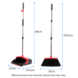Juego de Escoba y Recogedor Vertical Autolimpiable con Dientes para Recoger Polvo, para Interiores y Exteriores - Product Image 2