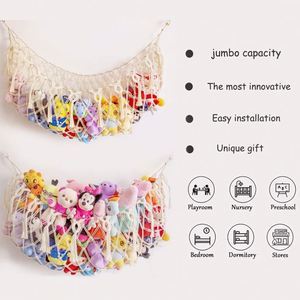 Decor <b>for</b> Nursery Playroom Bedroom Kids Room <b>Storage</b> Macrame Toy Hammock Hanging Stuffed Animal <b>Storage</b> - Product Image 5