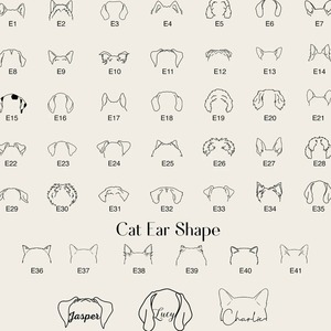 Collana con ciondolo con orecchie di gatto e cane con nome personalizzato in acciaio inossidabile - Product Image 4