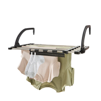 Séchoir à linge télescopique à suspendre au-dessus de la fenêtre, sans perçage, réglable, pour petits espaces, usage domestique, vente en gros, OEM