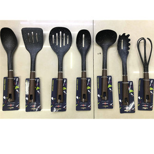 Kitchen Cookware Tools Cooking Utensils Kitchen Accessories Black wooden handle black with dot