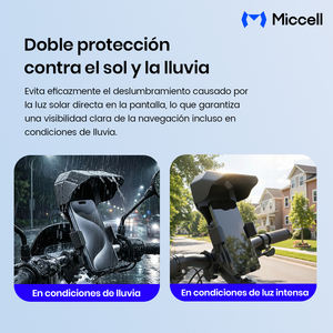 Soporte Miccell para Teléfono Móvil con Protección Solar y Contra la Lluvia, y Ángulo Ajustable para Bicicletas y Motocicletas Eléctricas - Product Image 4