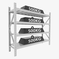 Étagère de rangement robuste pour garage, 4 niveaux, 500 kg, en acier, livraison directe d'usine