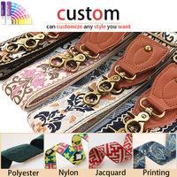 Classique rétro Style ethnique 50mm Polyester Jacquard bandoulière réglable sac à bandoulière sangle guitare sangles