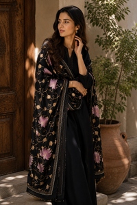 Elegant Embroidered Digital Print Viscose Shawl Long Fringe Traditional Winter Scarf Soft Warm Breathable Durable Classic Design - Product Image 2