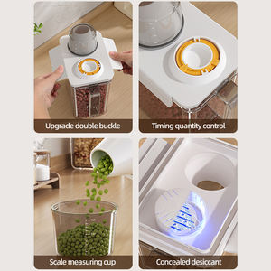 Ev yükseltme mühürlü toz geçirmez çevre dostu çok fonksiyonlu mutfak kutuları gıda dereceli tahıllar pirinç hububat depolama gıda kapları - Product Image 5