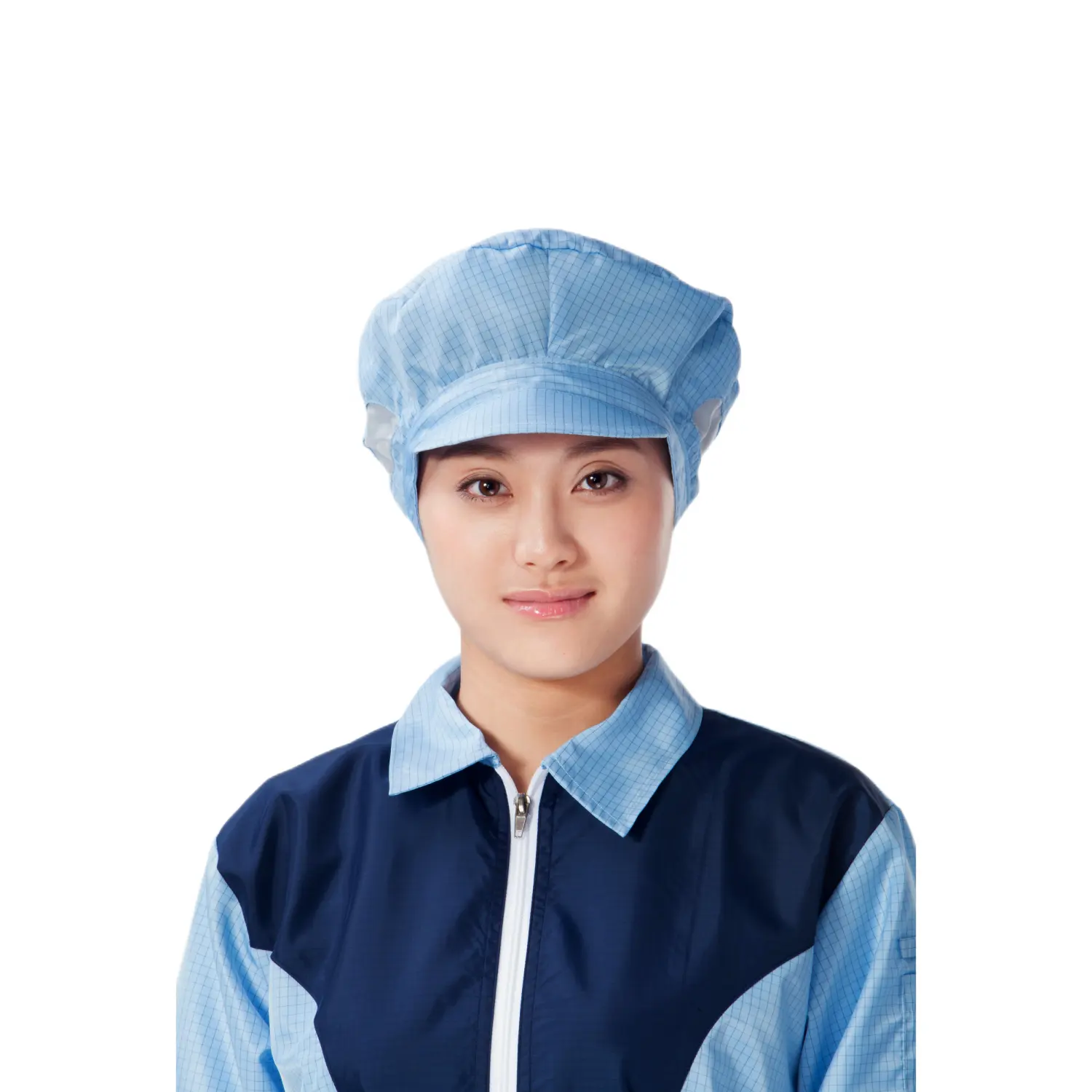 Elektrikli gıda fabrika işçisi giyim özelleştirilmiş ESD kap ayarlanabilir antistatik temiz oda şapka tozsuz çalışma kapağı