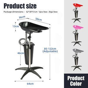 Fornitura di fabbrica portatile lavabo per Shampoo Mobile barbiere per il lavaggio dei capelli per parrucchieri per uso bagno in ospedale <span class=keywords><strong>a</strong></span> casa - Product Image 2
