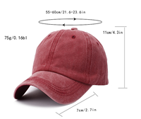 Gorra de Béisbol Deportiva Unisex Wins Flying, Estilo Vintage, de Algodón, Ajustable, Sin Estructura, Color Sólido, Desgastada, Lisa, Lavada
