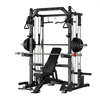 Máquina Smith Multifuncional de Acero Inoxidable de Alta Resistencia para Gimnasio Comercial LC JP04, Equipo de Entrenamiento de Fuerza