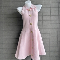 Robe Courte Tricotée Sans Manches Taille Haute pour Femme – Qualité Supérieure, Luxe, Élégance Mondaine, Coupe Ajustée – Vente en Gros