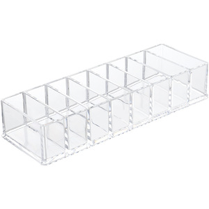 Clear Acrylic Cosmetic Storage <b>Box</b> With Compartments For Makeup And Jewelry Desktop Organizer 6 Or 8 Sections <b>Removable</b> - Product Image 5