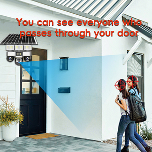 V380 Pro 6MP ba ống kính năng lượng mặt trời Powered an ninh CCTV máy ảnh ngoài trời năng lượng mặt trời 4G Đèn pha máy ảnh 3 ống kính năng lượng mặt trời <span class=keywords><strong>Camera</strong></span> giám sát - Product Image 5