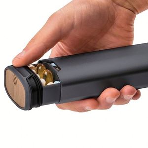 Boîte personnalisable en aluminium et bois de grande capacité pour 7 jours, adaptée pour organiser les pilules, logo personnalisé - Product Image 1